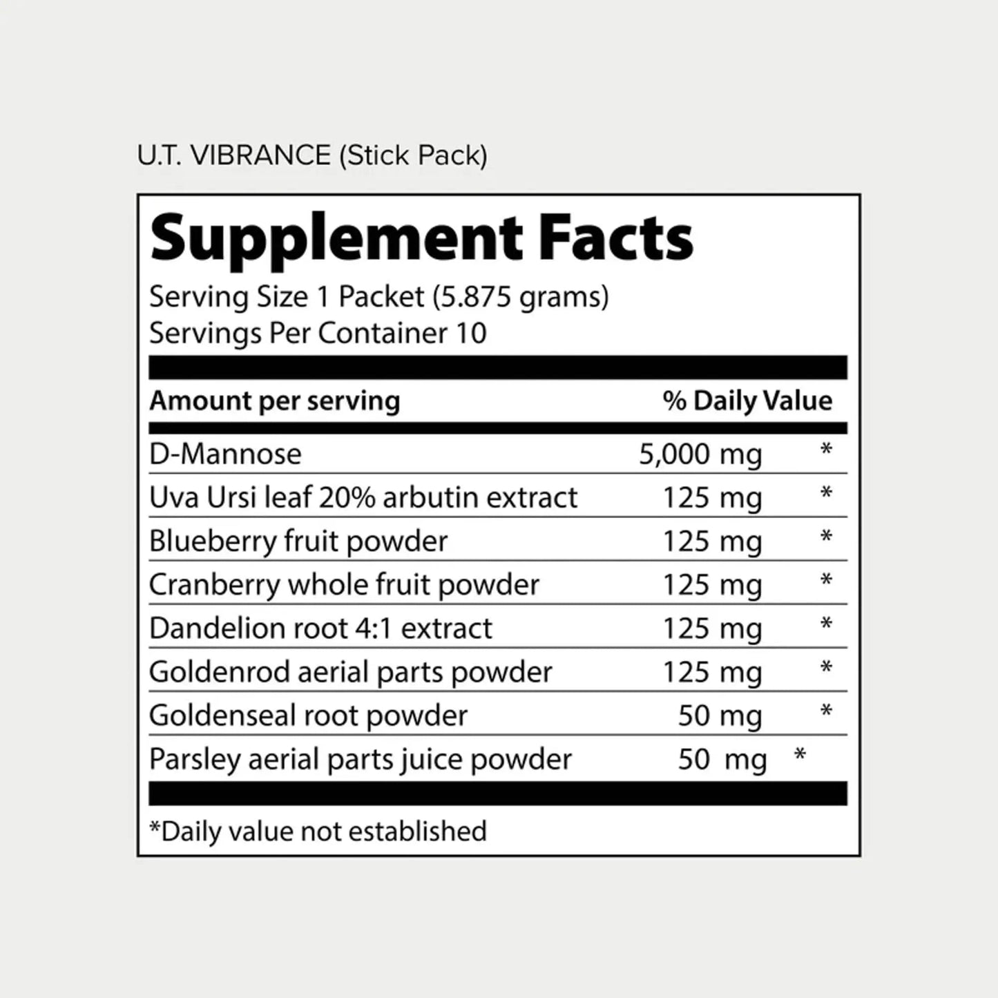 Vibrant Health, U.T. Vibrance Stick Packs, Crisis Intervention for Urinary Tract Health, 10 Servings - dailyvitalstore