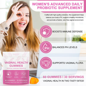 Vital Vaginal Probiotics Source Feminine Gummies,Premium Feminine Balance Gummies,Probiotic Gummies for Prenatal & Postnatal Women - Probiotics for Digestion, pH Balance, Gut Health, Immune Support - dailyvitalstore