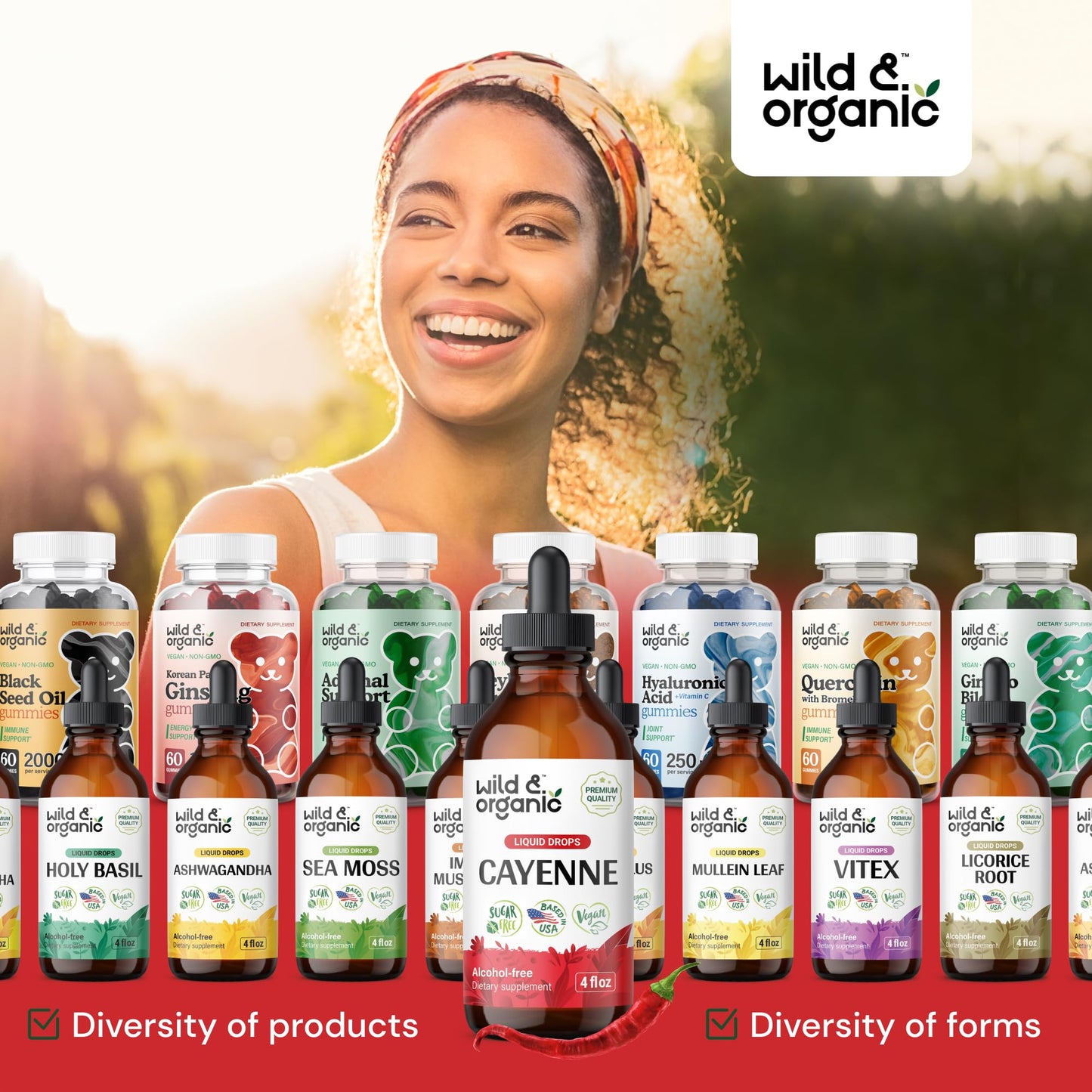 Wild & Organic Cayenne Pepper Tincture - Digestive Support with Capsaicin Extract - Cayenne Pepper Liquid Drops for Overall Well-Being - Unflavored, Vegan, Sugar & Alcohol-Free - 4 fl oz - dailyvitalstore