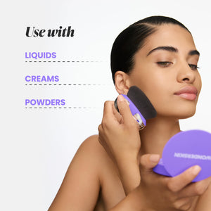 Wonderskin Dial-It-Up Brush – Adjustable 3-in-1 Makeup Brush for Foundation, Powder & Creams – Sheer to Full Coverage – Ergonomic Precision Design - dailyvitalstore