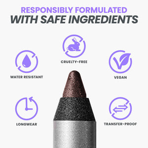 Wonderskin Eyeliner Pencil, 1440 Longwear Brown Glitter Eyeliner Pencil - Waterproof, Sharpenable & Smudge Proof (Gold Mocha) - dailyvitalstore