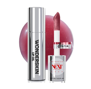 Wonderskin Lip Oil Rehab Serum - Tinted Lip Oil, Hydrating, Moisturizing, and Non-Sticky Deep Red Tint Serum for Dry Lips (Honey) - dailyvitalstore
