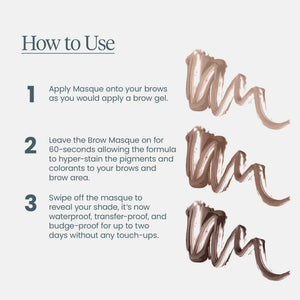 Wonderskin Wonder Blading Brow Stain & Go Masque - Long Lasting Eye Brow Tint, Transfer Proof and Smudge Proof Eyebrow Tint Stain (Dark Brunette) - dailyvitalstore