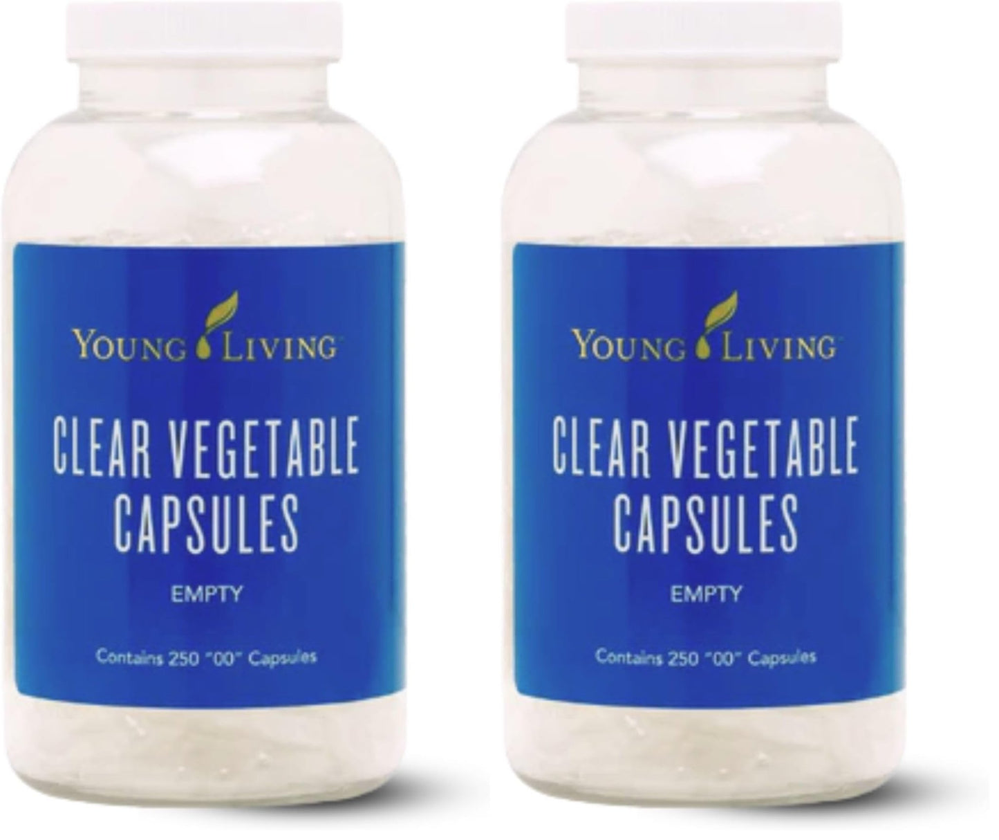 Young Living Clear Vegetable Capsules - 250 ct - Essential Oil Blends, Vitamins, Herbal Supplements, & Dietary Needs - Easy-to-Use, Vegan-Friendly, & Non-GMO (Pack of 2) - dailyvitalstore