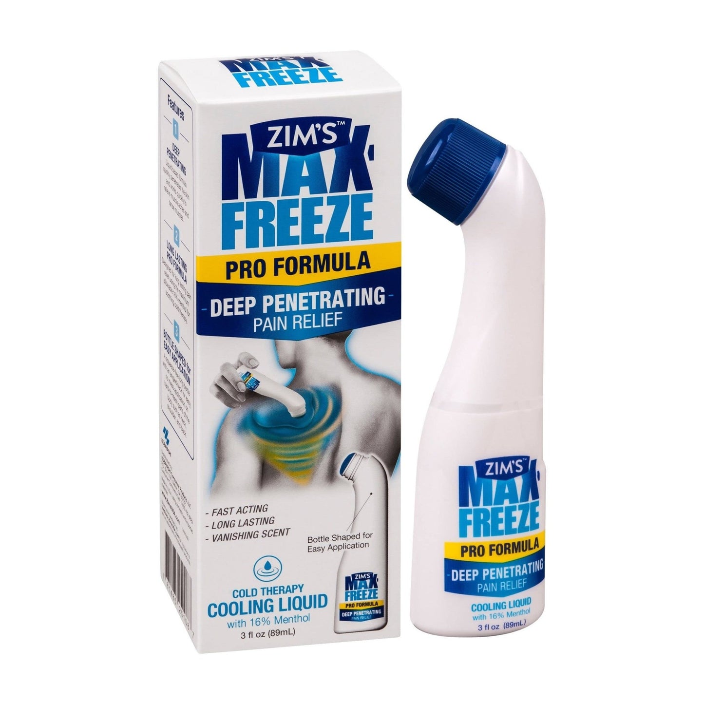 Zim's Max Freeze Liquid | 3 Pack - Pain Relief Topical Analgesic Cooling Liquid for Muscles and Joints Associated with Backaches, Arthritis, Strains, Bruises & Sprains, (P251080-1) 3 Ounce - dailyvitalstore