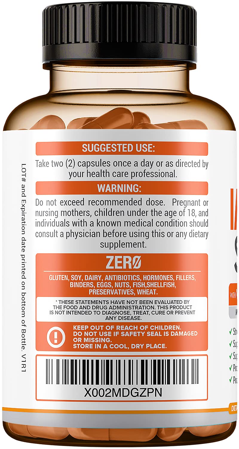 10 in 1 Immune Support Supplement (No Fillers) | Vitamin C, Zinc, Elderberry, Echinacea, Turmeric, Probiotics |Immunity Booster for Multi-System Immune Defense, - dailyvitalstore