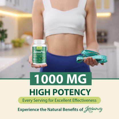 1000 MG Detox & Cleanse Capsules, 26-in-1 Plant-Based Formula for Detoxification, Detox Supplement for Women & Men, Natural Trace Binder, Liver, - dailyvitalstore