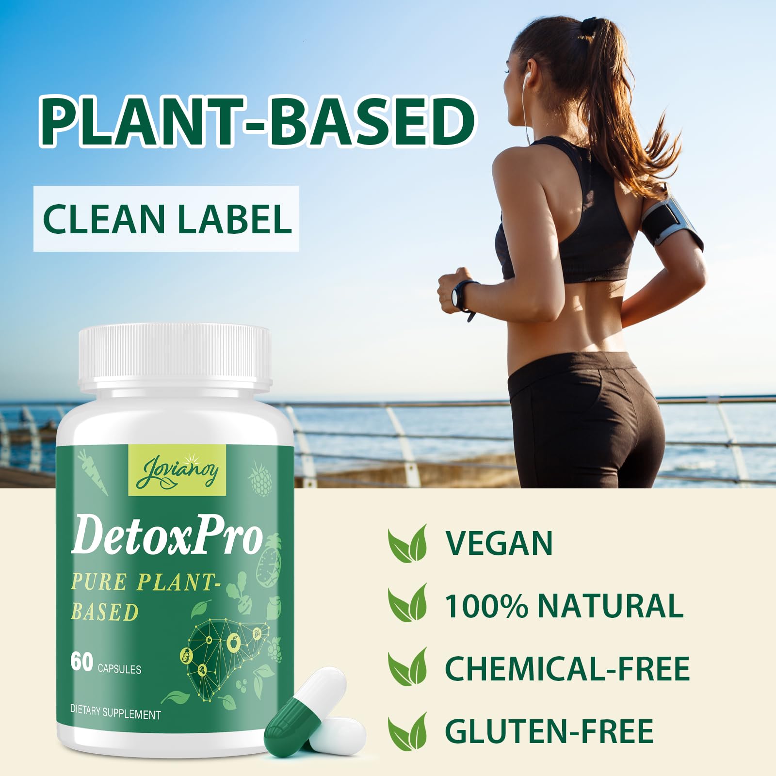1000 MG Detox & Cleanse Capsules, 26-in-1 Plant-Based Formula for Detoxification, Detox Supplement for Women & Men, Natural Trace Binder, Liver, - dailyvitalstore