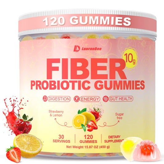 10g Fiber Gummies for Adults with Probiotics, Sugar Free Fiber Supplement with Organic Super Greens & Digestive Enzymes, Supports Gut Health, - dailyvitalstore