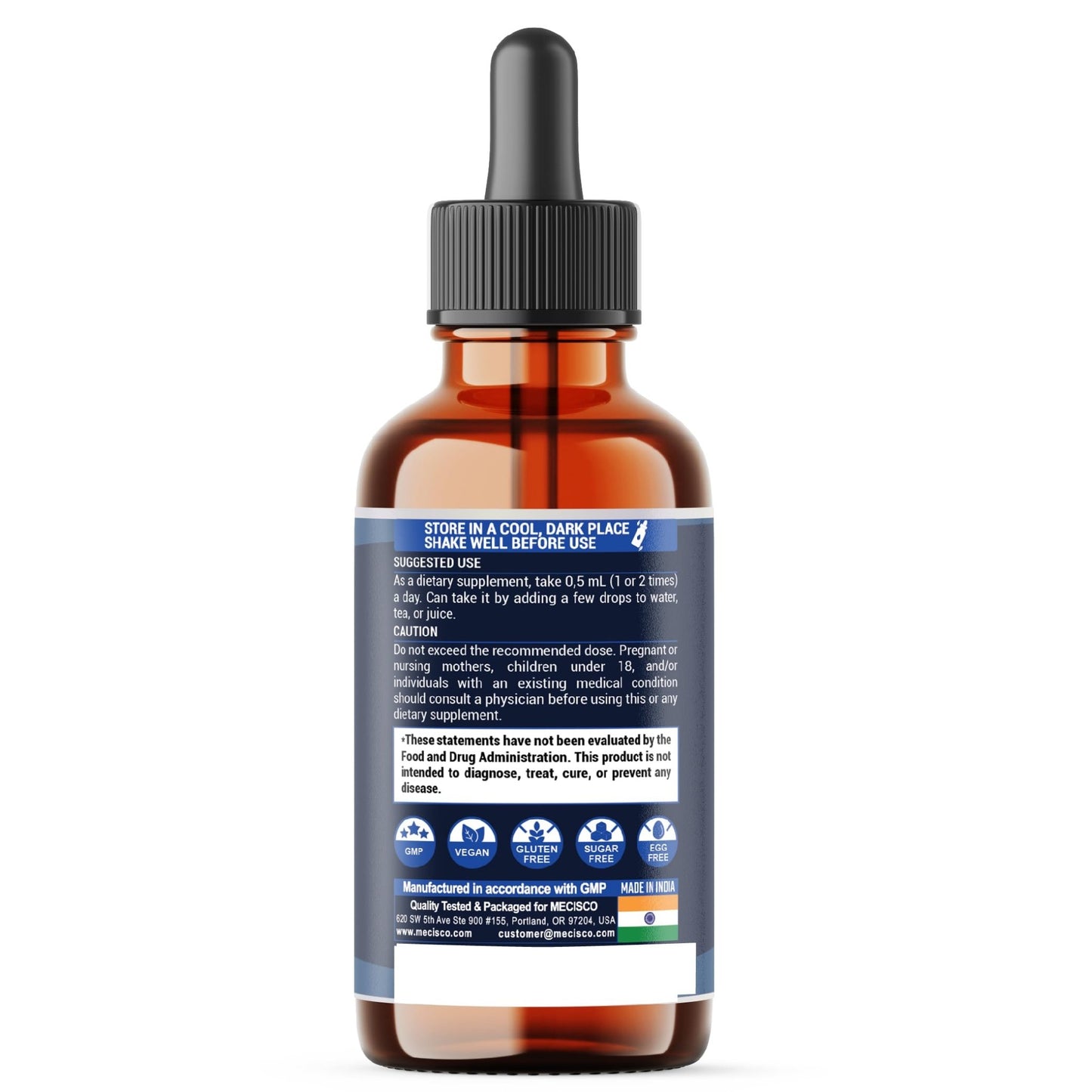10in1 Lemon Balm Liquid Drops Blend Includes Vitamin D3, Vitamin K2, Lemon Balm, Ginger, Turmeric, Ceylon Cinnamon, Black Pepper, Cayenne Pepper, Berberine, Valerian Root - 1 FL Oz - 2 Month Supply - dailyvitalstore
