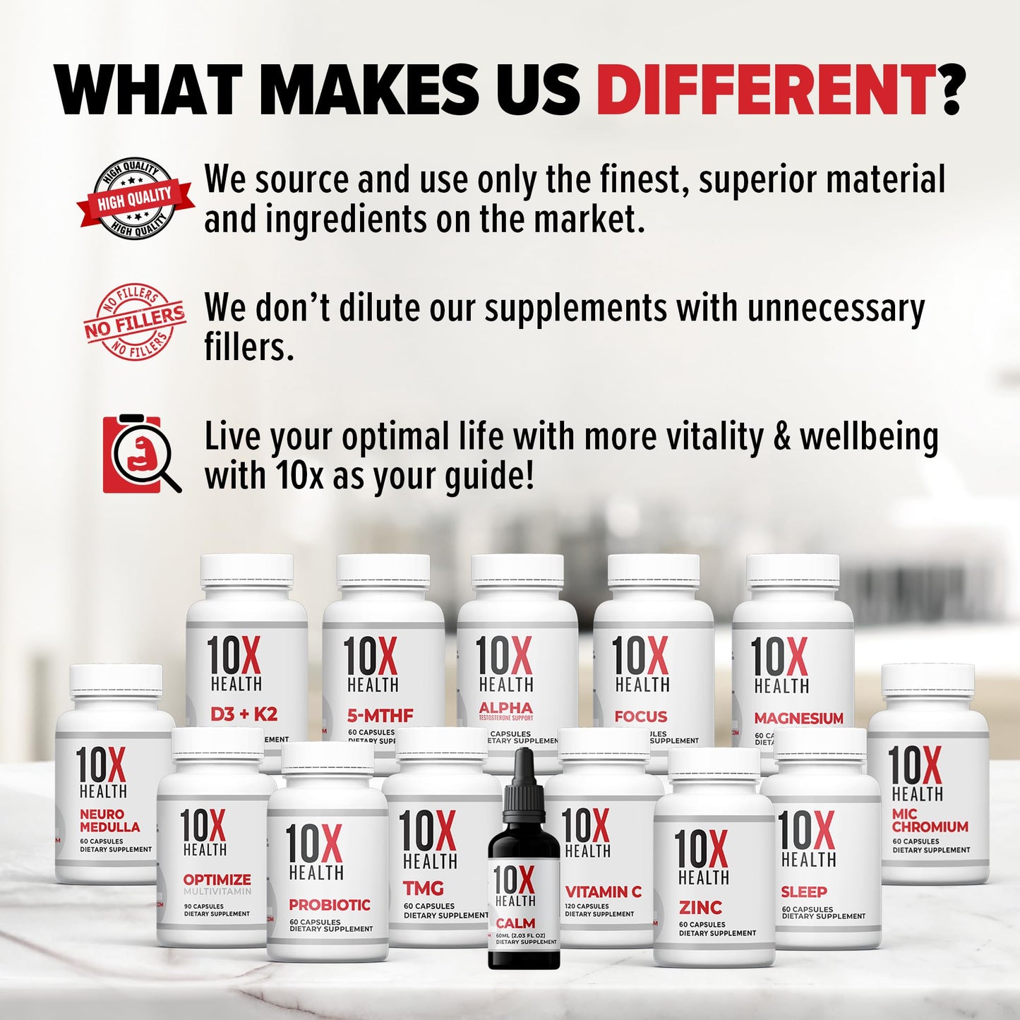 10X Health Magnesium Supplements - High-Absorption Magnesium Citrate for Sleep, Muscle & Nerve Support - dailyvitalstore