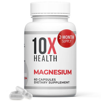 10X Health Magnesium Supplements - High-Absorption Magnesium Citrate for Sleep, Muscle & Nerve Support - dailyvitalstore