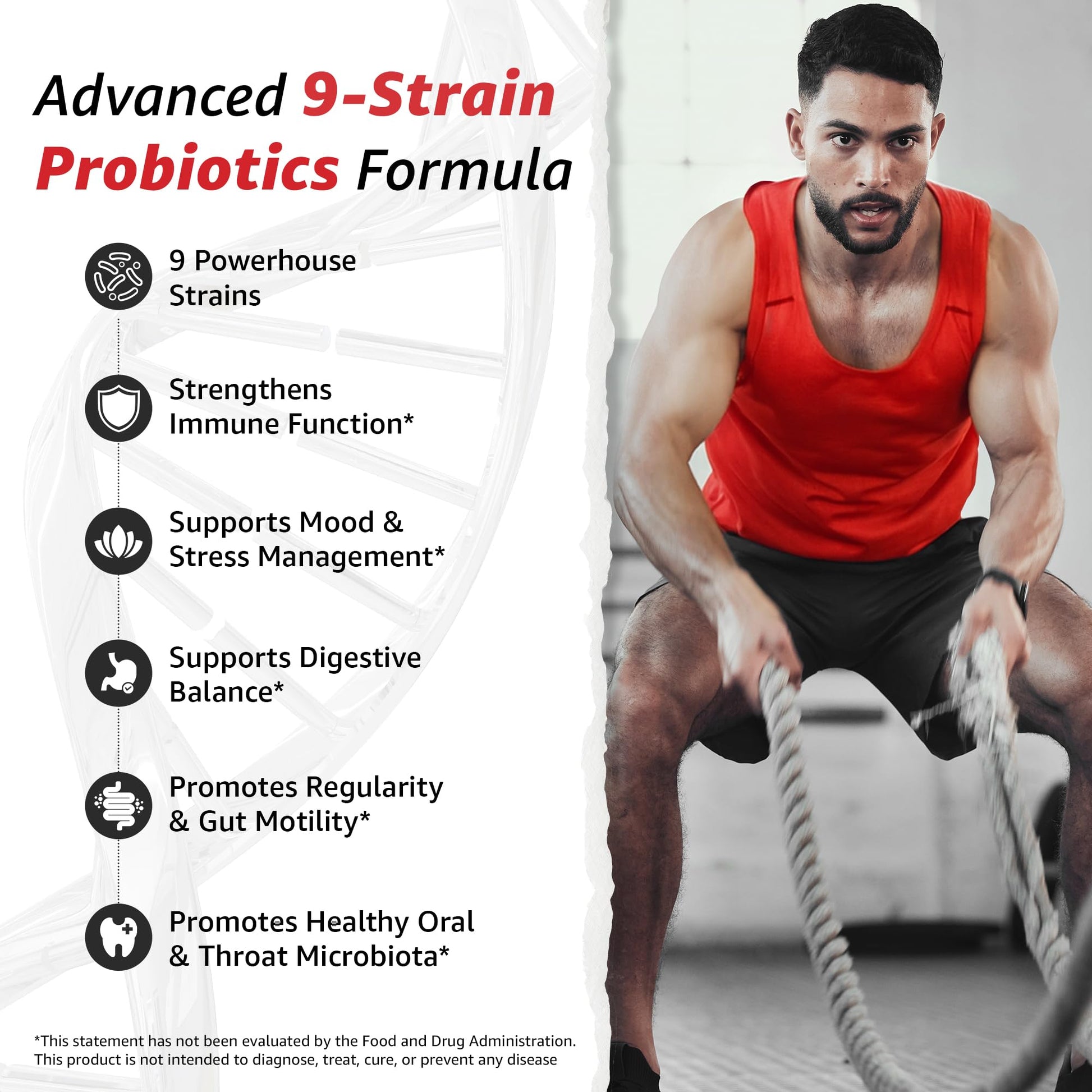 10X Health Probiotics for Men - 60 Capsules Immune Support Supplement & Probiotics for Digestive Health with Lactobacillus Rhamnosus, - dailyvitalstore