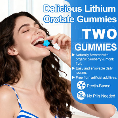12-in-1 Lithium Orotate 5mg 10mg with Ashwagandha & L-Theanine, Lithium Orotate for Mood, Calm, Cognitive & Brain, High Bioavailability Trace Mineral, Lemon Balm - dailyvitalstore