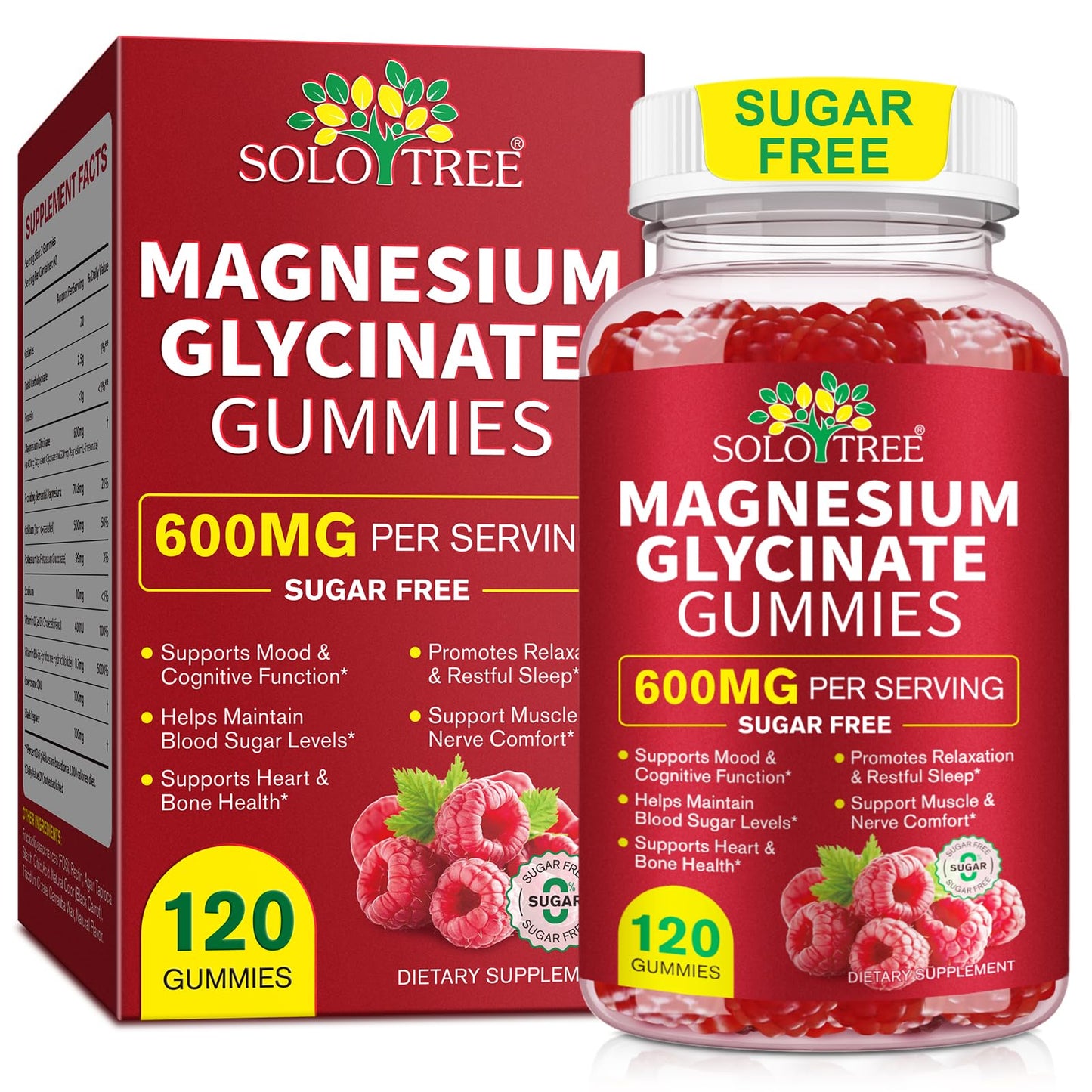 120 Count Magnesium Glycinate Gummies with L-Threonate（600mg Per Serving）,High Absorption Sugar Free Magnesium Potassium Supplement for Relaxation, Stress Relief, and Sleep Support for Adults & Kids - dailyvitalstore