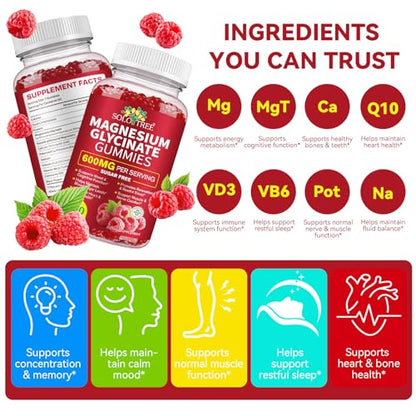 120 Count Magnesium Glycinate Gummies with L-Threonate（600mg Per Serving）,High Absorption Sugar Free Magnesium Potassium Supplement for Relaxation, Stress Relief, and Sleep Support for Adults & Kids - dailyvitalstore