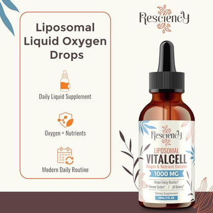 13-in-1 Liquid Oxygen Boost & Nutrient Supplement, Liposomal Optimized-Delivery Blend with Trace Minerals, Amino Acids, CoQ10, B Vitamins & Fulvic Acid, Daily Wellness Liquid Oxygen Drops, 2 fl oz - dailyvitalstore