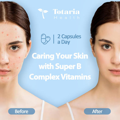 13-in-1 Vitamin B Complex Plus with Vitamin B1, B2, B3 (Niacinamide), B4, B5, B6, B7 (Biotin), B8 (Inositol), B9 (Folate), B12, C, D3, K2 - Energy, Nerve, - dailyvitalstore