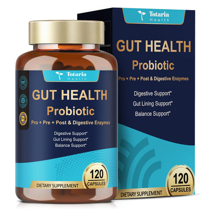 14-in-1 Gut Health with Probiotics, Prebiotics, Postbiotics & Digestive Enzymes for Women & Men, 60 Billion CFU Probiotics for Digestion, Strong Immunity, - dailyvitalstore