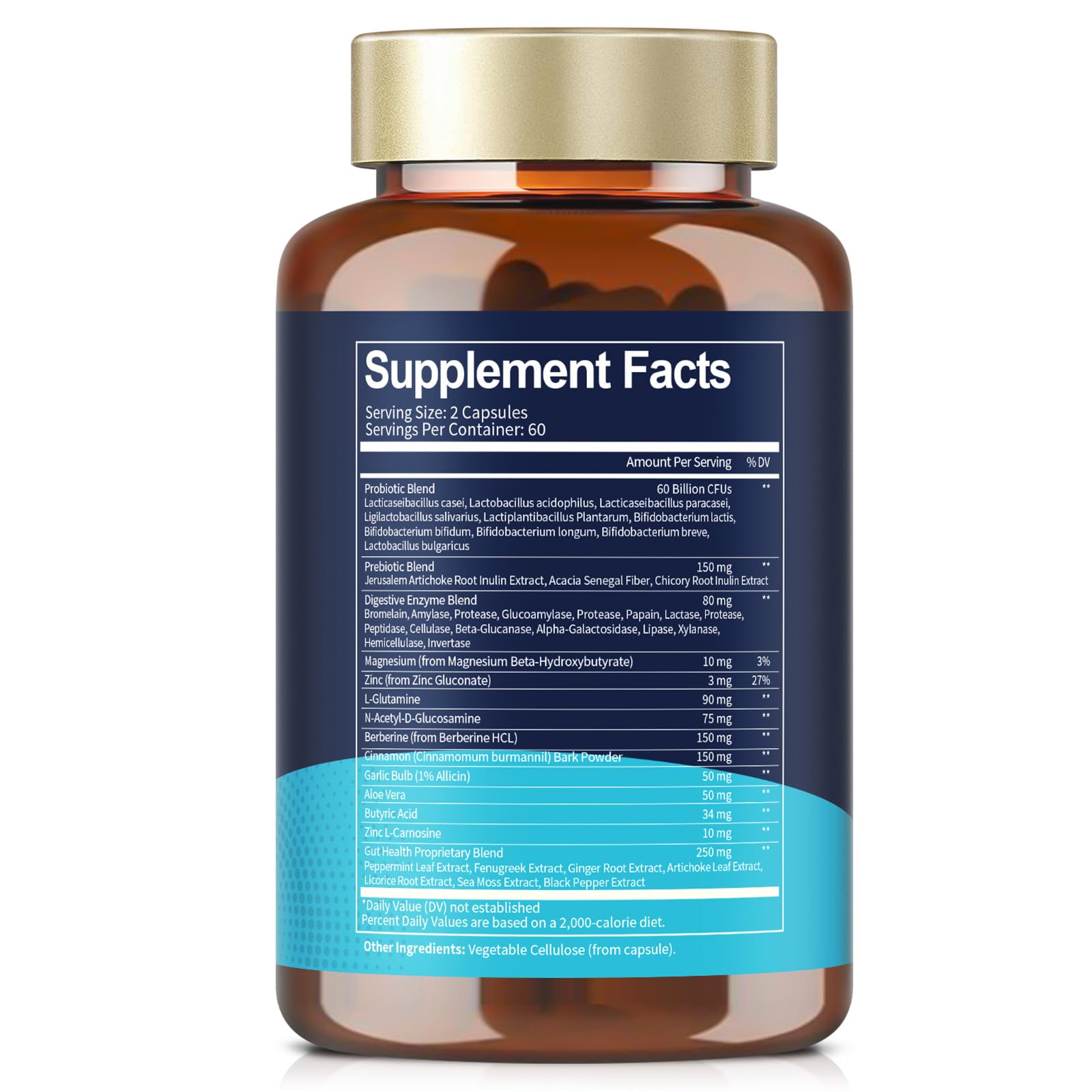 14-in-1 Gut Health with Probiotics, Prebiotics, Postbiotics & Digestive Enzymes for Women & Men, 60 Billion CFU Probiotics for Digestion, Strong Immunity, - dailyvitalstore