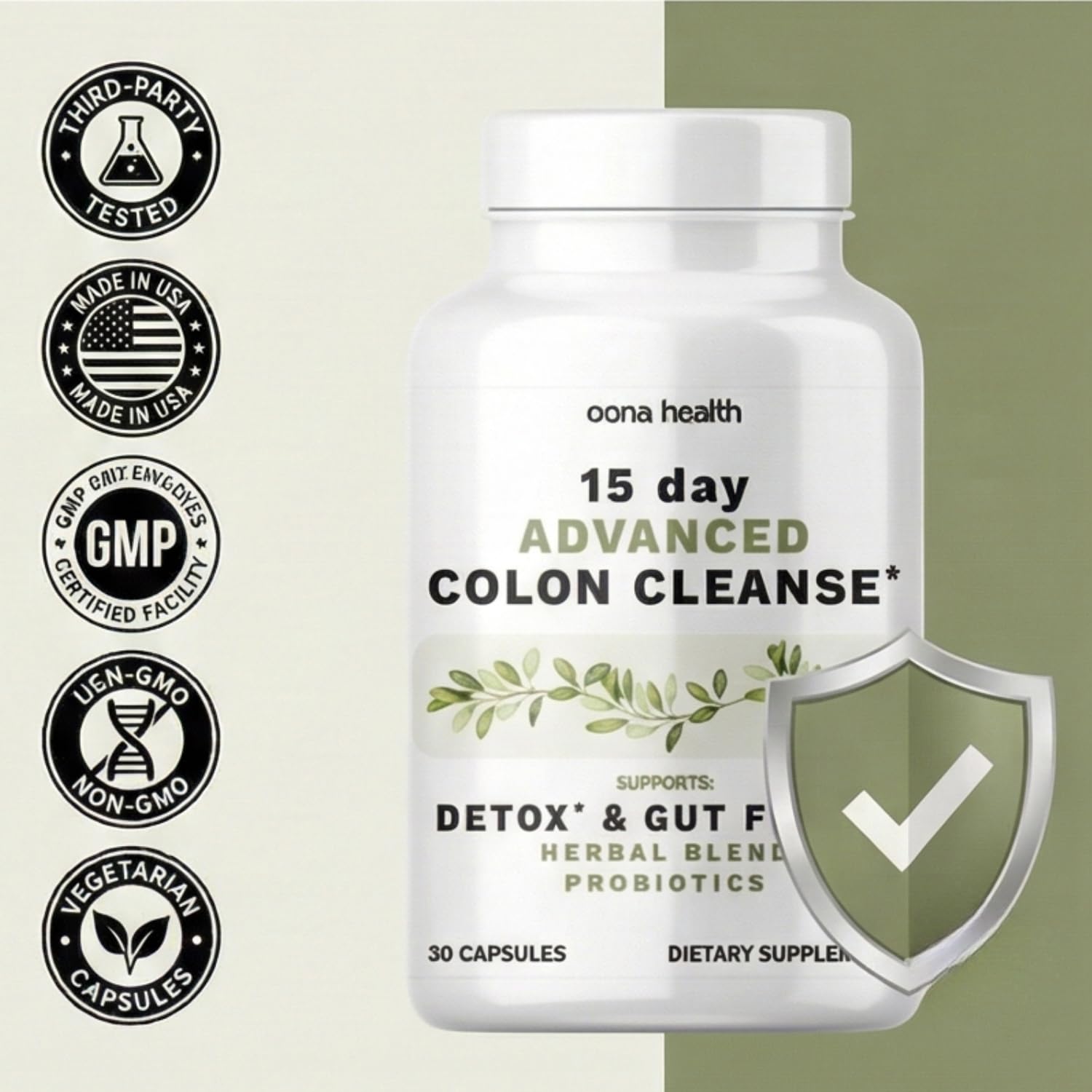 15 Day Advanced Colon Cleanse, Probiotics & Natural Herbs, Supports Detox & Gut Flora for Women & Men, with Cascara Sagrada, Psyllium Husk & Senna Leaf - dailyvitalstore