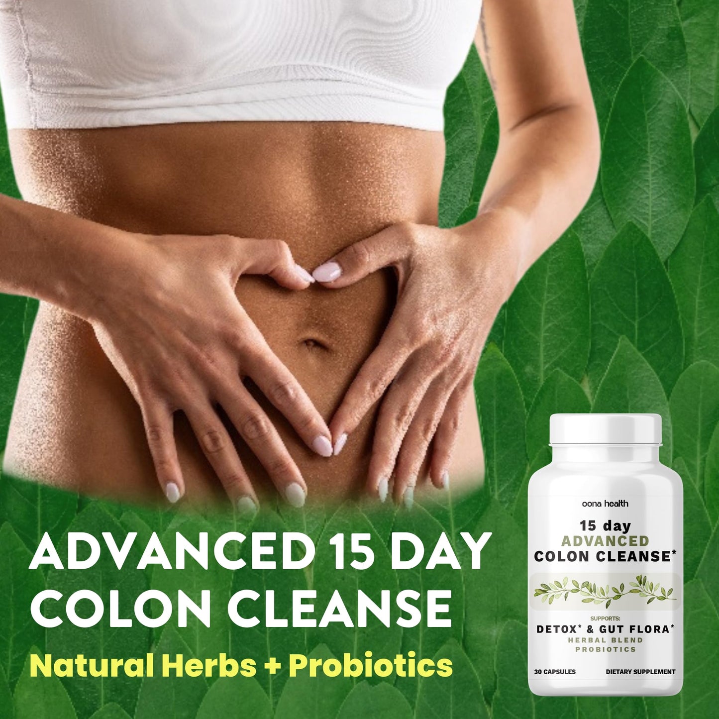 15 Day Advanced Colon Cleanse, Probiotics & Natural Herbs, Supports Detox & Gut Flora for Women & Men, with Cascara Sagrada, Psyllium Husk & Senna Leaf - dailyvitalstore