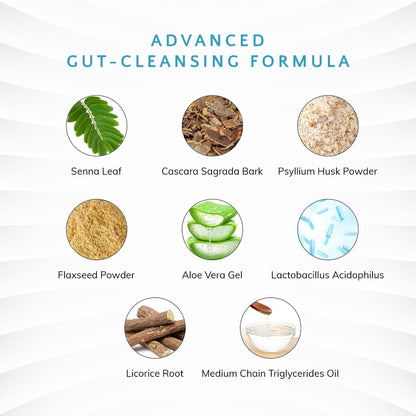 15 Day Cleanse and Detox - Rapid Flush 15 Day Gut Cleanse for Detox, Colon Cleanse, Gut Support - Enhance Digestion with Cascara Sagrada, - dailyvitalstore