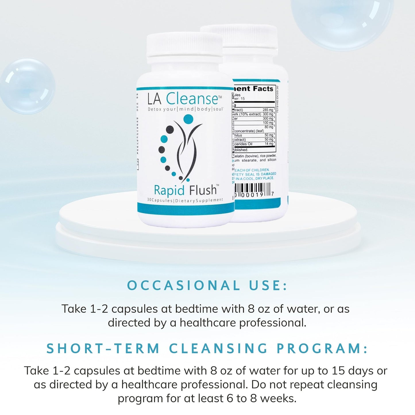 15 Day Cleanse and Detox - Rapid Flush 15 Day Gut Cleanse for Detox, Colon Cleanse, Gut Support - Enhance Digestion with Cascara Sagrada, - dailyvitalstore