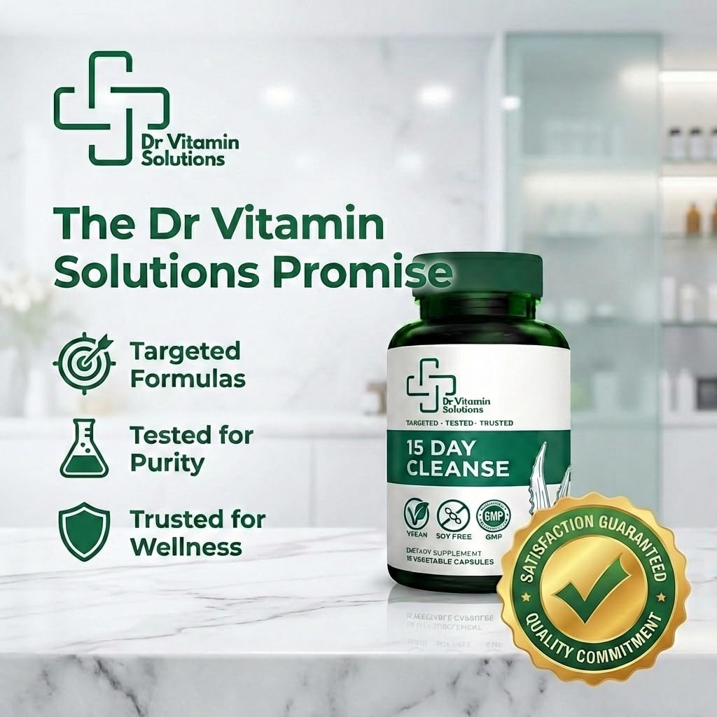 15 Day Colon Cleanse & Detox for Women and Men, Gut Cleanse with Senna, Aloe Vera, Psyllium Husk & Probiotics, Bloating, Constipation Relief, Gentle, Vegan, - dailyvitalstore