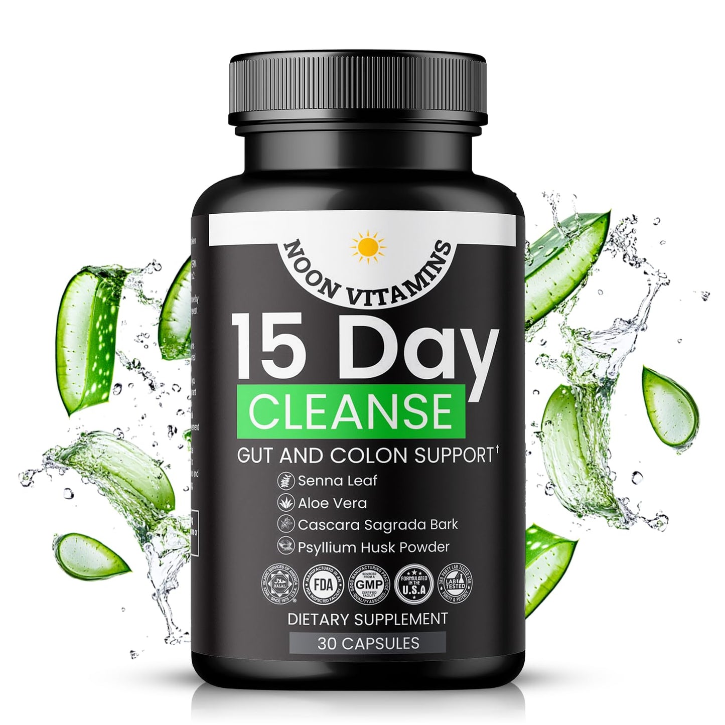 15-Day Colon Cleanse & Gut Detox – Natural Probiotic Cleanser with Senna Leaf, Psyllium & Aloe – Halal for Men & Women – Supports Digestive Health - dailyvitalstore