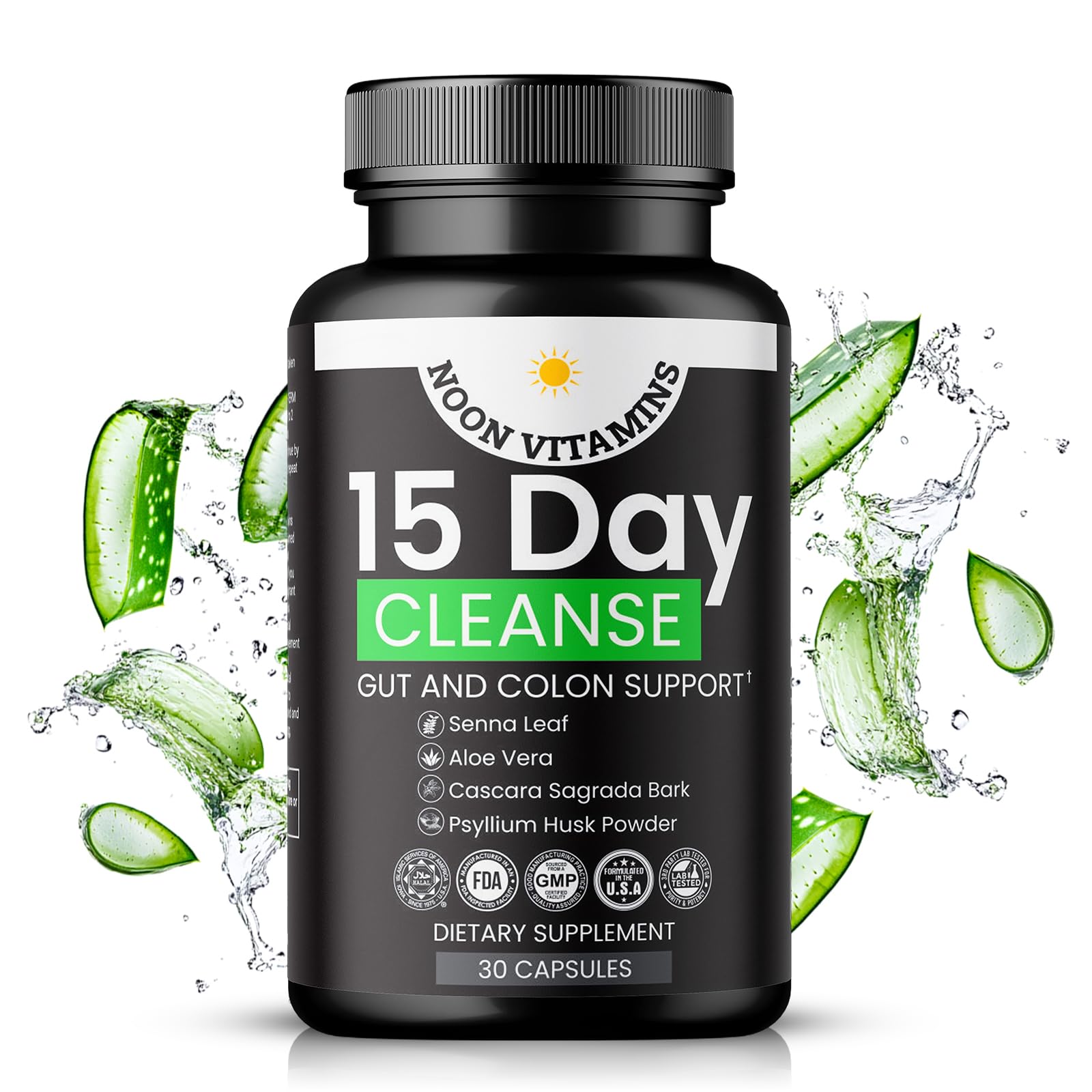 15-Day Colon Cleanse & Gut Detox – Natural Probiotic Cleanser with Senna Leaf, Psyllium & Aloe – Halal for Men & Women – Supports Digestive Health - dailyvitalstore