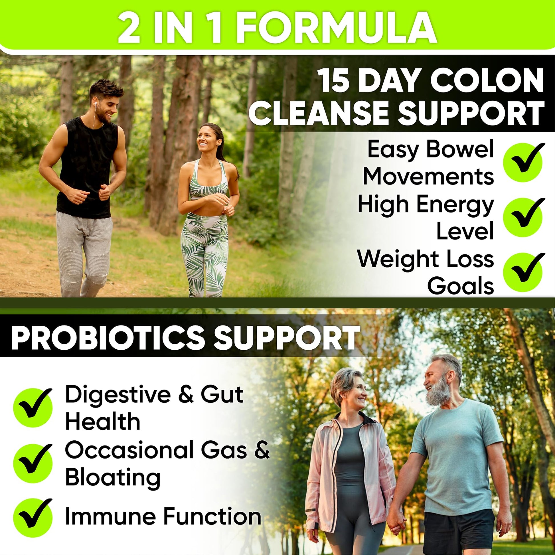 15 Day Gut Cleanse Detox for Women & Men - Advanced 15 Days Colon Cleanse with Probiotics and Psyllium Husk for Constipation Relief, Digestive Health, - dailyvitalstore