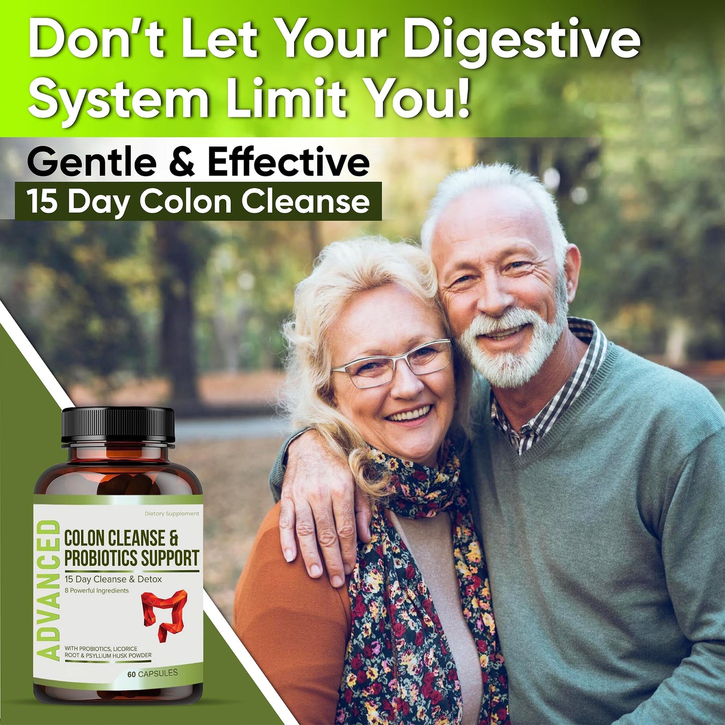 15 Day Gut Cleanse Detox for Women & Men - Advanced 15 Days Colon Cleanse with Probiotics and Psyllium Husk for Constipation Relief, Digestive Health, - dailyvitalstore