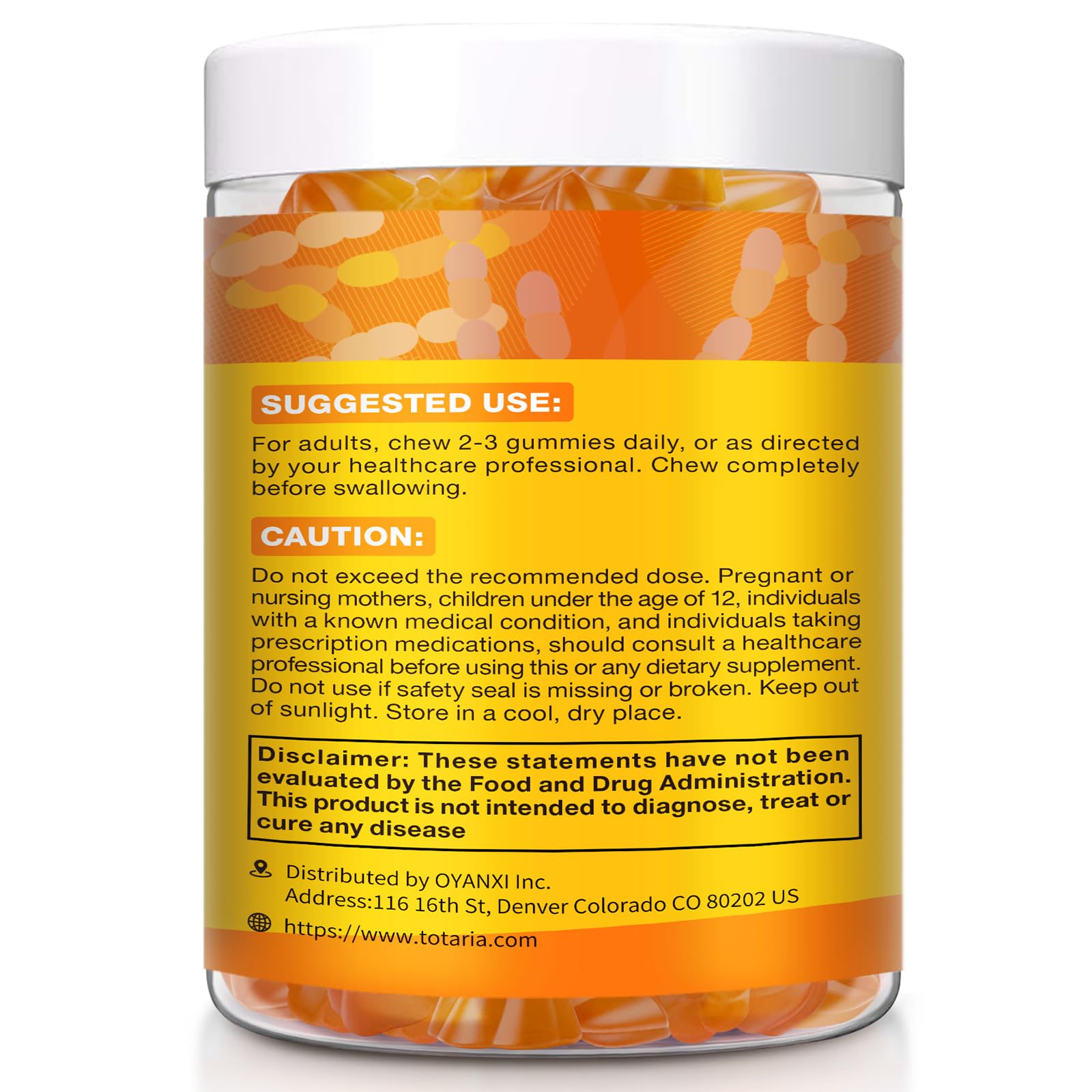 15-in-1 Magnesium Citrate Fiber Gummies with Probiotic Prebiotic for Digestion, Fiber Supplement with Magnesium Citrate 300mg, Apple Cider Vinegar 500mg, Acacia, B6, B12, 60 Orange Vegan Gummies - dailyvitalstore