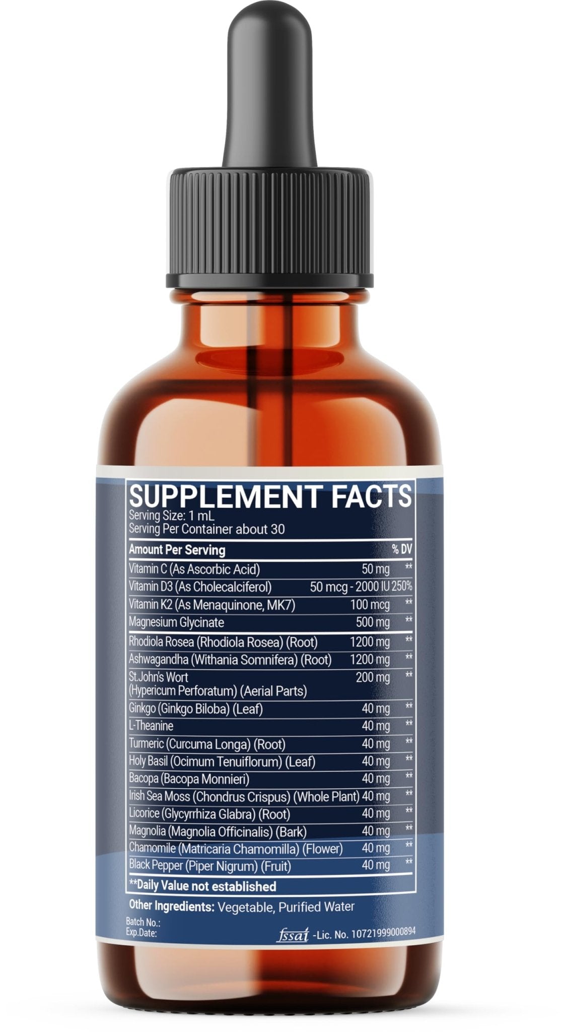 17in1 Rhodiola Rosea Liquid Drops with blend Ashwagandha Magnesium, L-Theanine. Ultra Strength Rhodiola Cortisol Supplement, Rhodiola Root for Support Relaxation, Mood, Energy - 1 FL Oz - 60 Day - dailyvitalstore