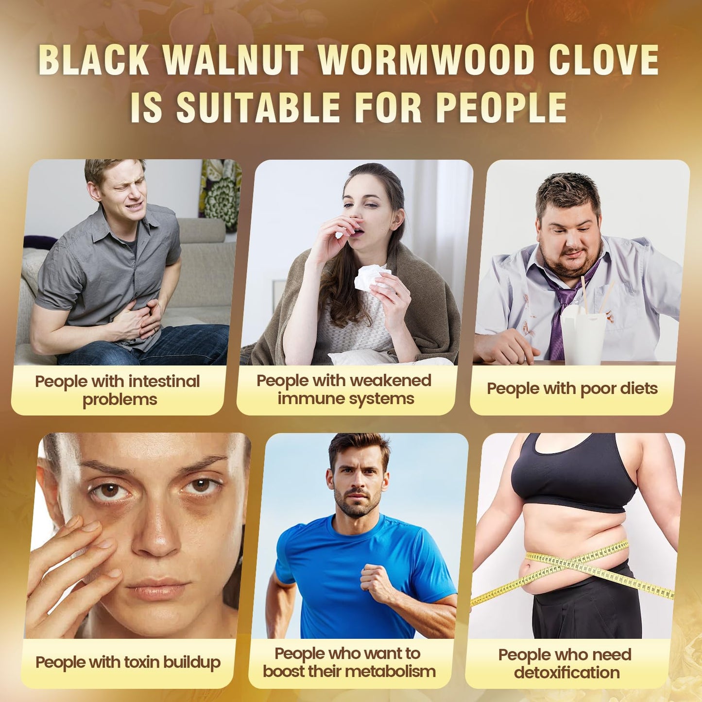 18-in-1 Black Walnut Wormwood Cleanse for Humans, 80 Day Supply, Serving, Rapid Gut Cleanse & Digestive Health with Clove, Garlic, Turmeric, Pumpkin Seed, - dailyvitalstore