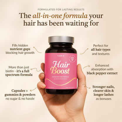 18-in-1 Hair Growth Supplement | Collagen, Hyaluronic Acid, Nettle, Silica, Biotin, Grape Seed Extract, Bamboo | Stronger, Thicker, Longer Hair – Supports Hair Volume, Shine, Scalp & Nail Health - dailyvitalstore