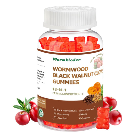 18-in-1 Wormwood Black Walnut Clove Gummies for Adults,Liver Support,with Pumpkin Seed Oil,Rapid Gut Cleanse & Digestive Health with Clove,Garlic,Turmeric,Oregano,Cranberry Extract - dailyvitalstore