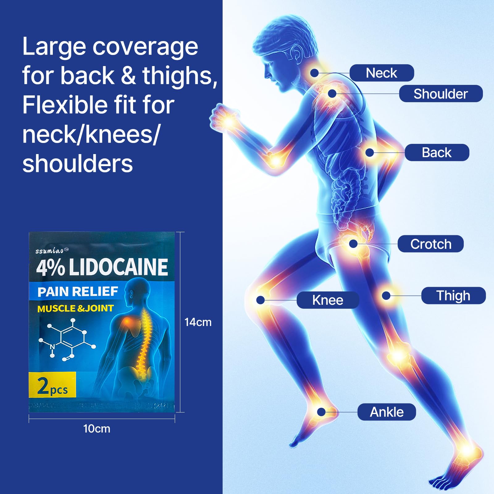 18 pcs Lidocaine Pain Relief Patches 4% - Long-Lasting Hydrogel Pain Patch with Lavender Scent | Flexible & Discreet for Back, Neck, Arthritis, Muscle & Joint Discomfort | (3 Packs) - dailyvitalstore