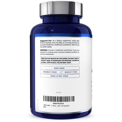 1MD Nutrition GutMD - L-Glutamine Capsules w/Prebiotic for Gut Health - L Glutamine Supplement - Supports Healthy Digestive - dailyvitalstore