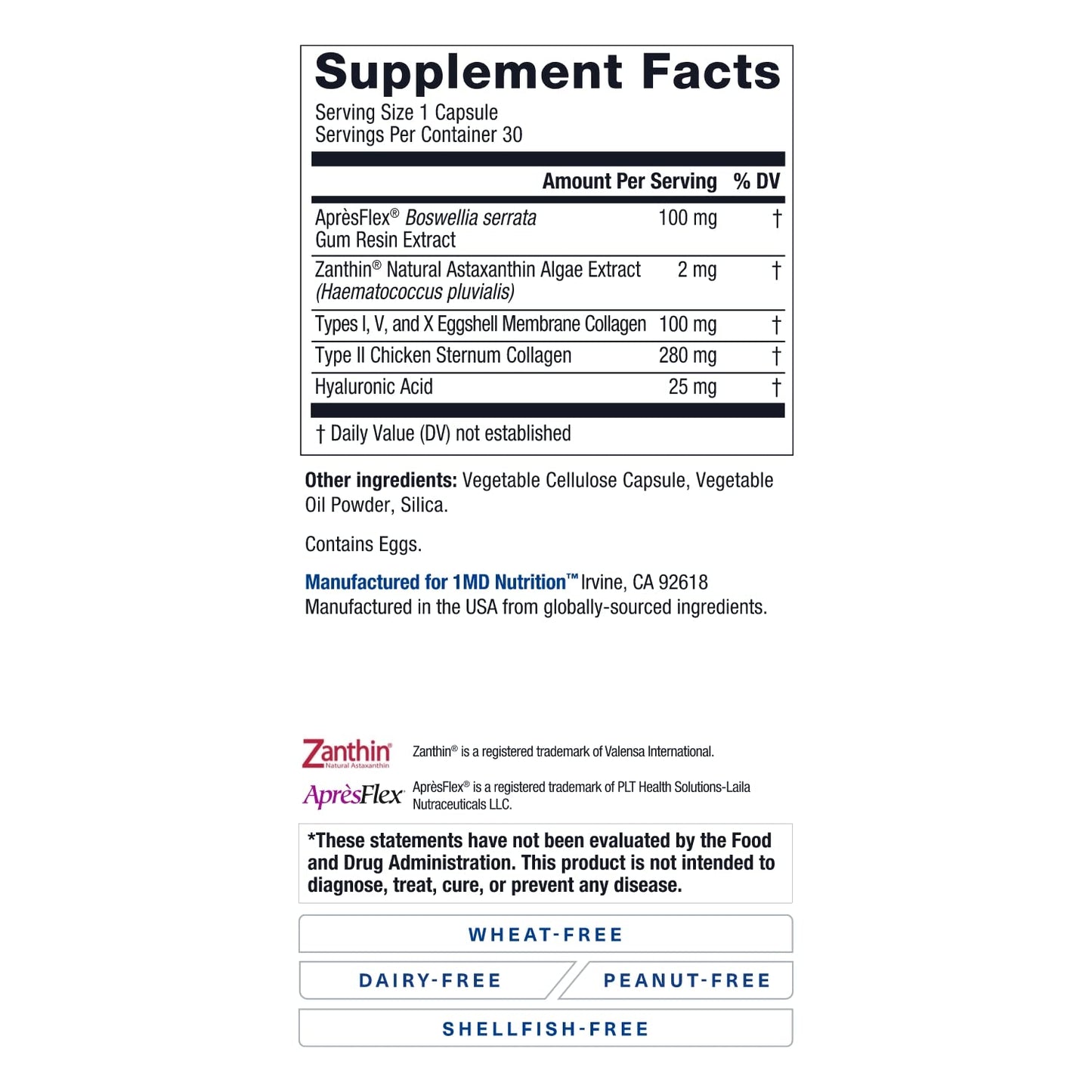 1MD Nutrition MoveMD - Joint Health Supplement - Doctor Formulated | with Collagen, Astaxanthin, and More | 30 Capsules (3-Pack) - dailyvitalstore
