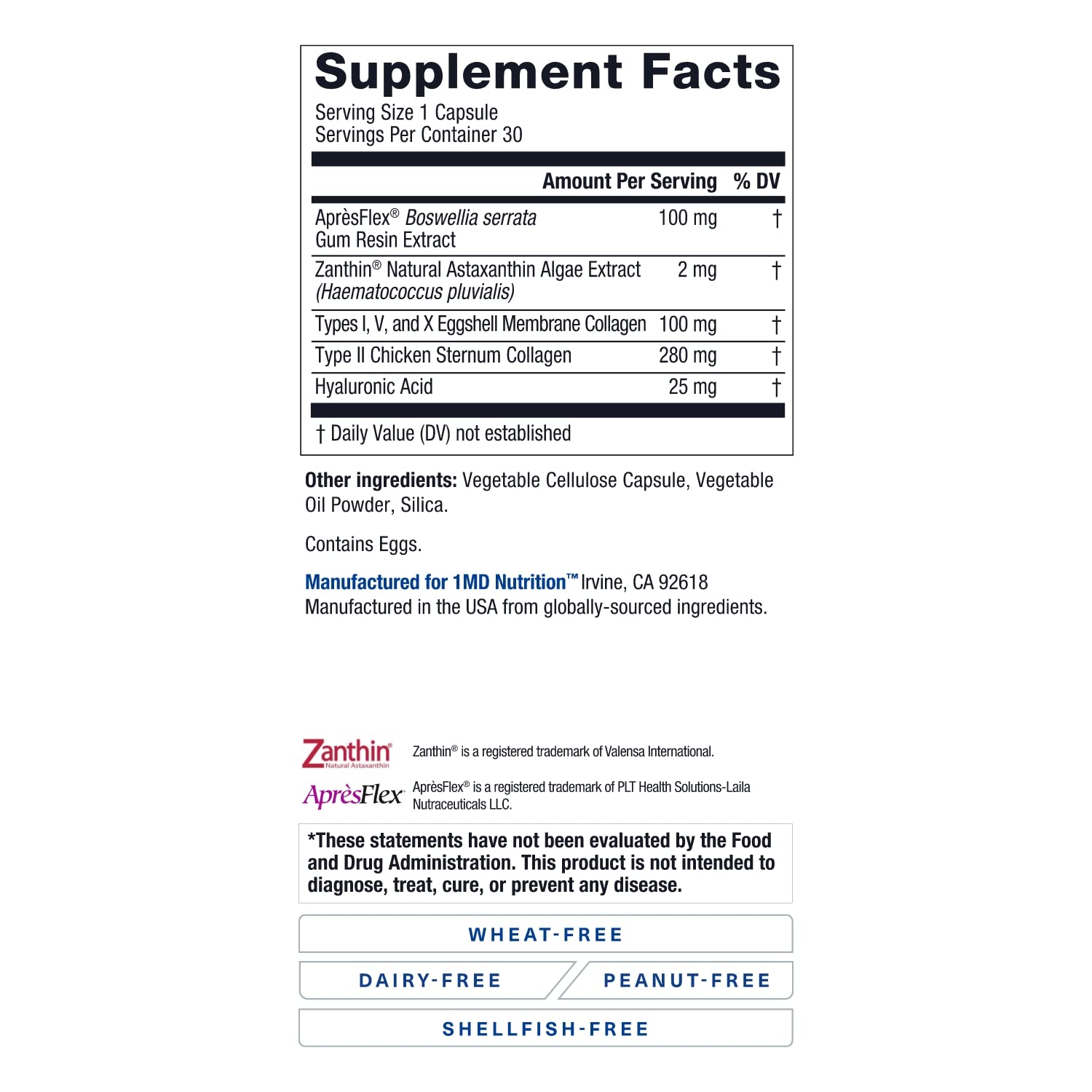 1MD Nutrition MoveMD - Joint Health Supplement - Doctor Formulated | with Collagen, Astaxanthin, and More | 30 Capsules (3-Pack) - dailyvitalstore