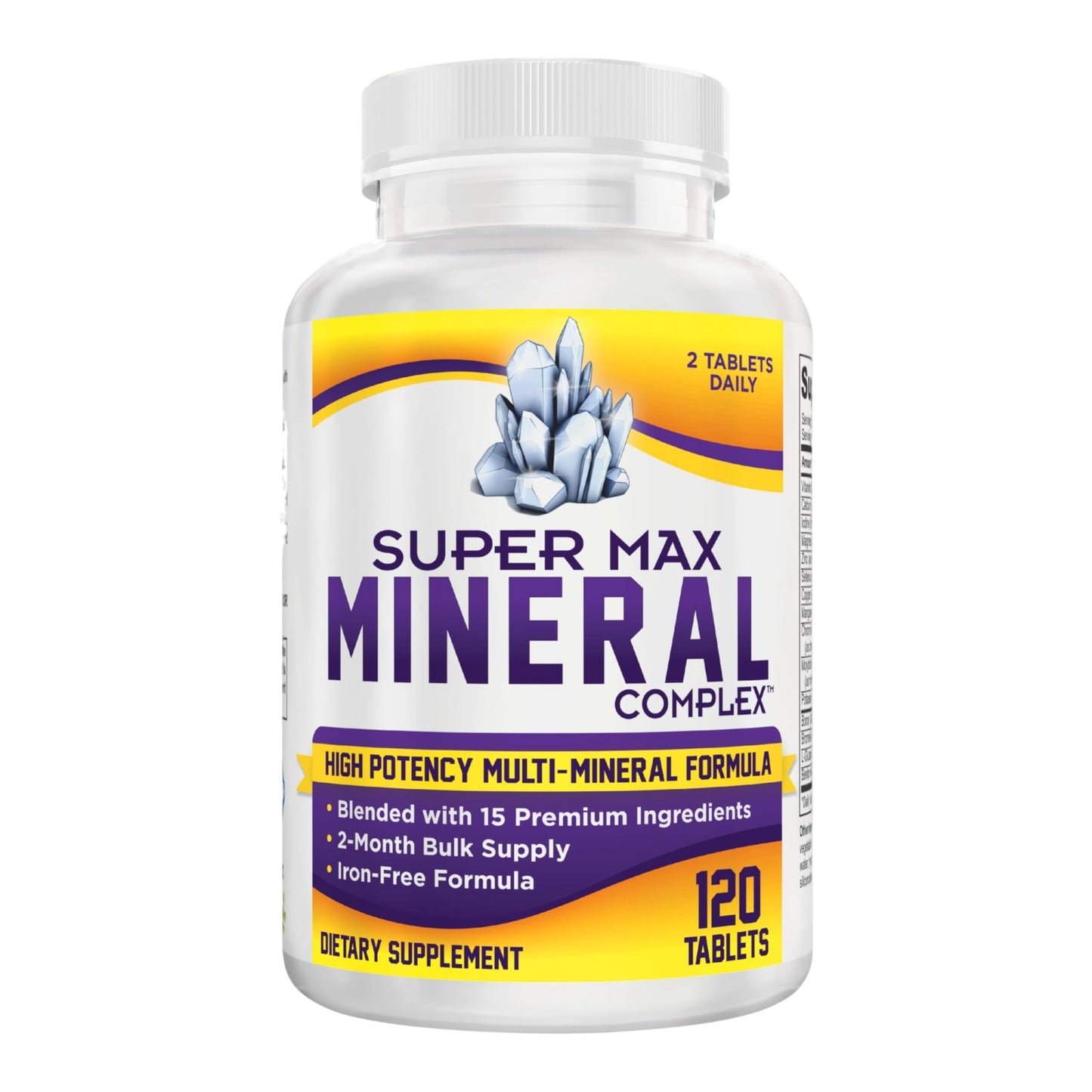 2-Month Multimineral Supplement Support Iron-Free Formula | Daily Multiminerals | Multi-Mineral Supplements | Minerals Complex | 60-Day Bulk Supply | 120 Tablets - dailyvitalstore