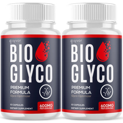 (2 Pack) Bio Glyco Capsules, Official BioGlyco Blood Health Support Pills with All Natural Ingredients, Advanced Blood Optimizer with Maximum Strength Premium Vitamins for Women & Men (120 Capsules) - dailyvitalstore