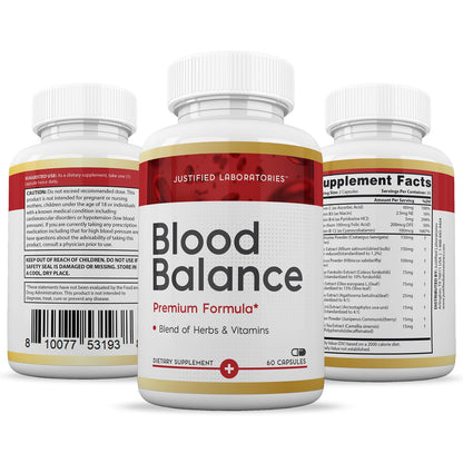 (2 Pack) Blood Balance Advanced Formula 688MG Supplement Pills 120 Capsules - dailyvitalstore