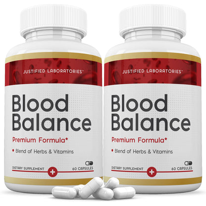 (2 Pack) Blood Balance Advanced Formula 688MG Supplement Pills 120 Capsules - dailyvitalstore