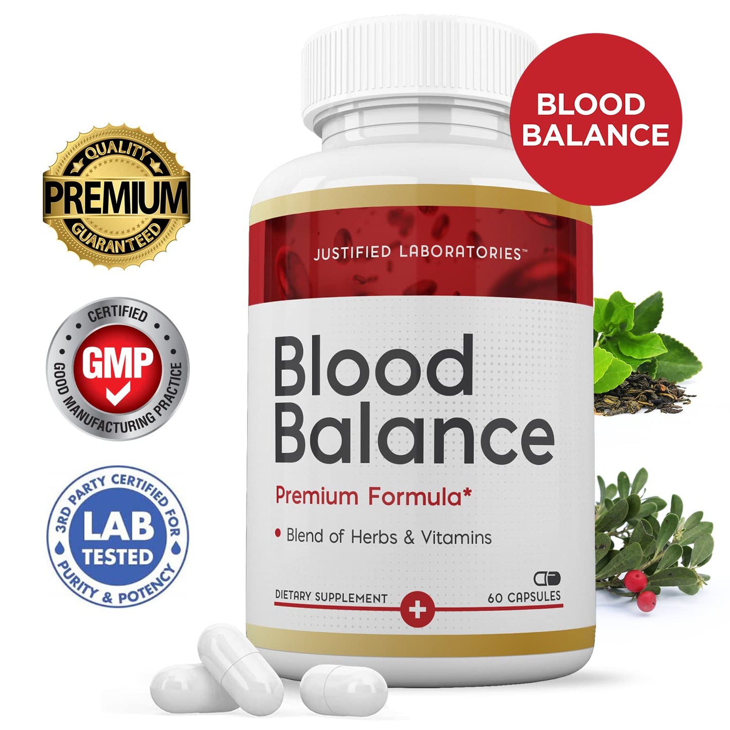 (2 Pack) Blood Balance Advanced Formula 688MG Supplement Pills 120 Capsules - dailyvitalstore