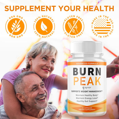 (2 Pack) Burn Peak Capsules, Official Burnpeak Pink Salt Pills with All Natural Ingredients, Advanced BurnPeak Health Supplement with Premium Vitamins for Active Lifestyle Support (120 Capsules) - dailyvitalstore