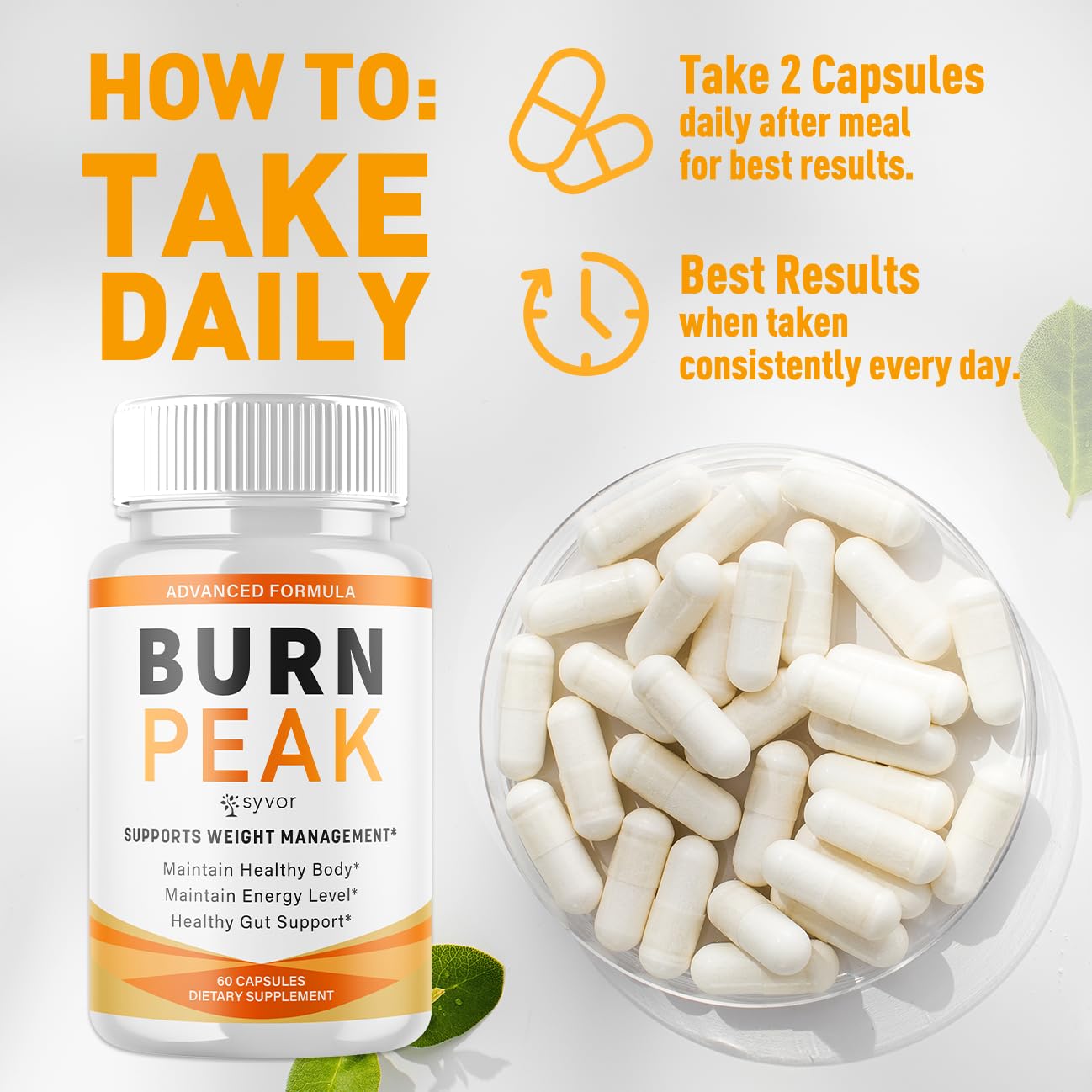 (2 Pack) Burn Peak Capsules, Official Burnpeak Pink Salt Pills with All Natural Ingredients, Advanced BurnPeak Health Supplement with Premium Vitamins for Active Lifestyle Support (120 Capsules) - dailyvitalstore
