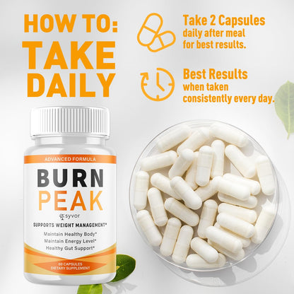 (2 Pack) Burn Peak Capsules, Official Burnpeak Pink Salt Pills with All Natural Ingredients, Advanced BurnPeak Health Supplement with Premium Vitamins for Active Lifestyle Support (120 Capsules) - dailyvitalstore